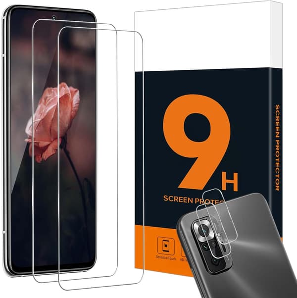 2x Hærdet glas til XIAOMI REDMI NOTE 10 PRO SOLID + 2x Kameraglas