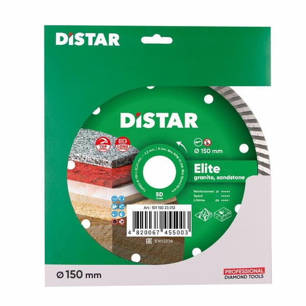 DISTAR ELITE TIMANTTITERÄ 150 x 2,2 x 22,23 mm TURBO