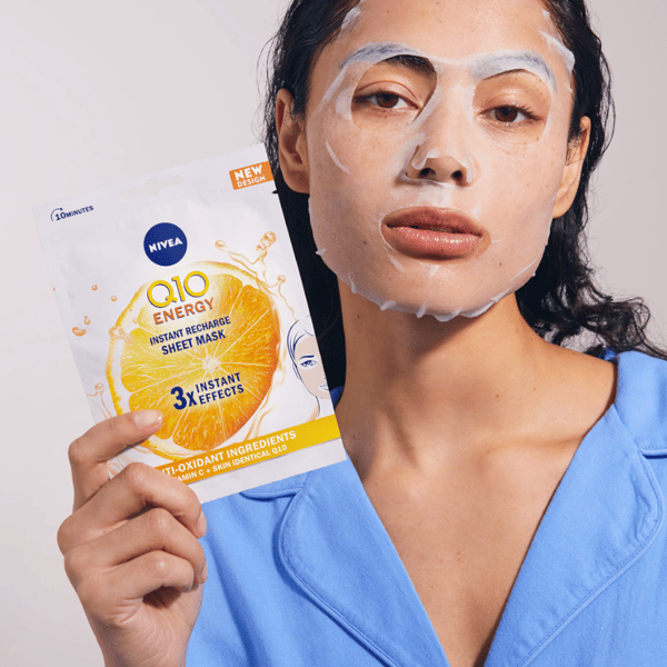 Nivea Q10plusC 10-minutters ansigtsmaske i arkform 1 stk