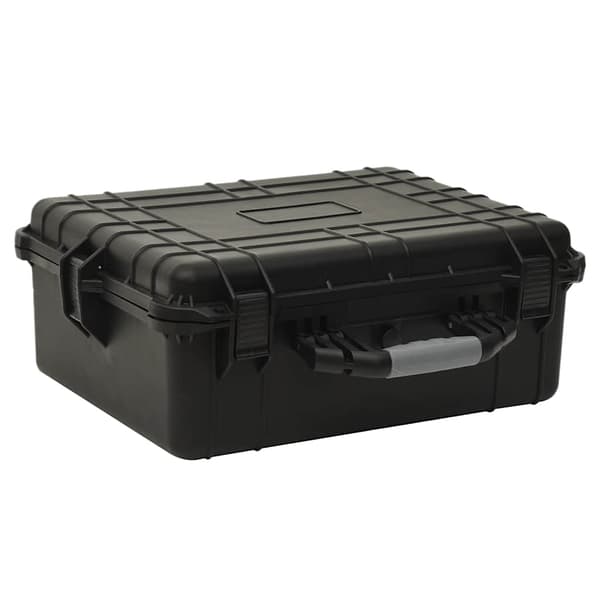 vidaXL flightcase, sort, 55x43x21 cm, PP