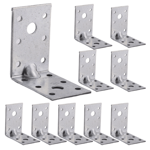 Forstærket hjørneforbinder 60 x 60 x 40 mm 10 stk