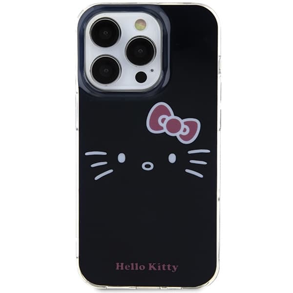 Hello Kitty HKHCP15LHKHLK iPhone 15 Pro 6.1 sort/sort hårdt cover IML Kitty Face
