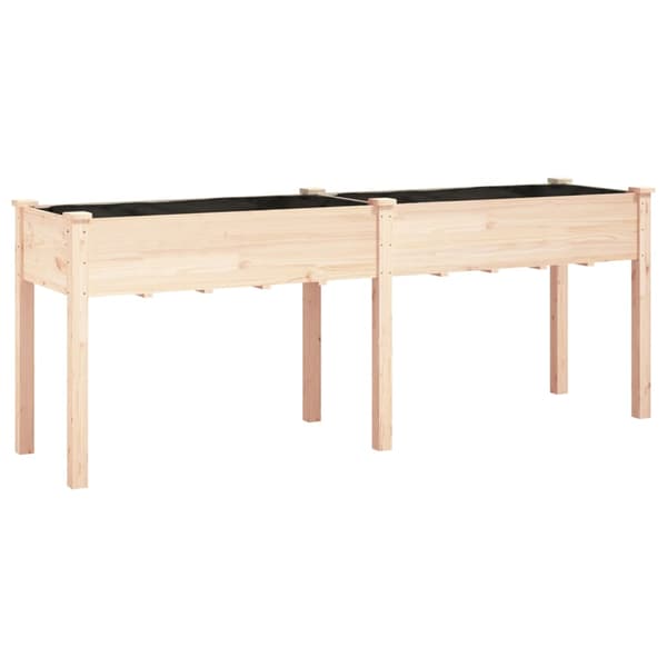 vidaXL Växtställ med foder 203x53x76 cm massivt granträ