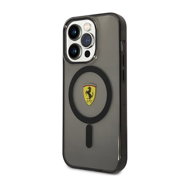 Ferrari läpikuultava MagSafe - iPhone 14 Pro -kotelo (musta)