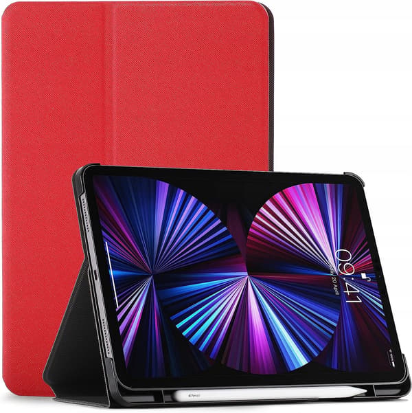 ETUI TIL APPLE IPAD PRO 11" 4/3. generation / IPAD AIR 5/4. generation RØD LUKKET