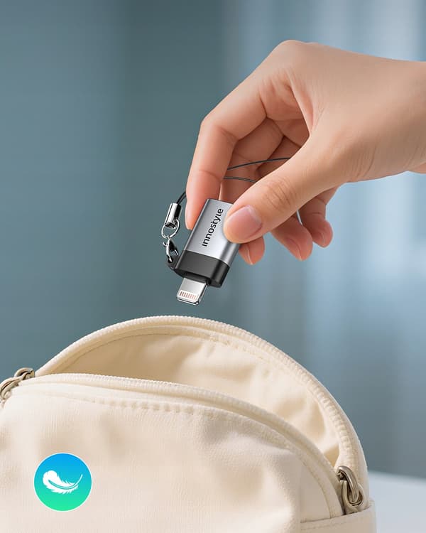 INNOSTYLE ADAPTER USB-A 3.0 TIL LIGHTNING IPHONE IPAD 3A OTG