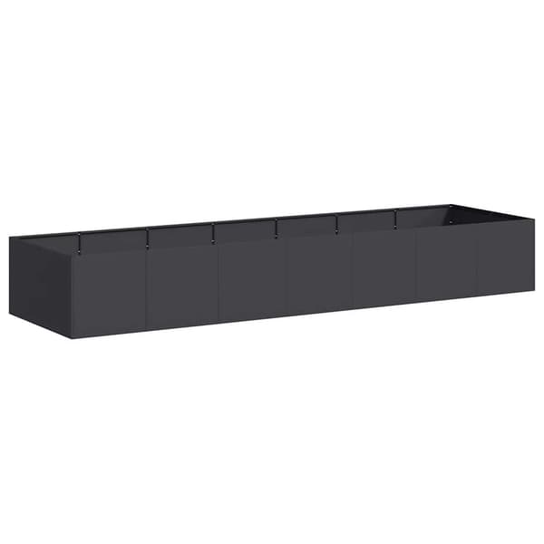 vidaXL sort urtepotte 280x80x40 cm stål