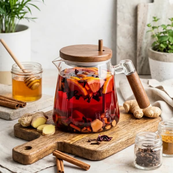 800 ML GLASKANDE MED MAGISK TRIGGER-INFUSER TIL KAFFE OG TE