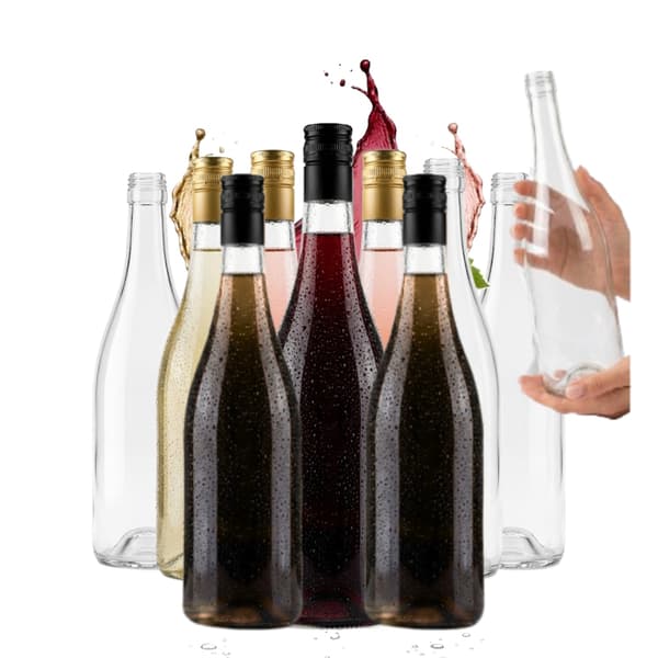10x Vinflaska 1l CLEAR Vinflaskor Vit Ros Röd 1000ml
