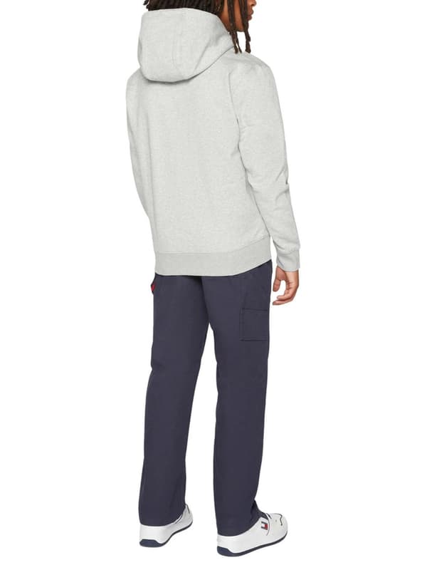 TOMMY JEANS Grå sweatshirt med lynlås, størrelse M