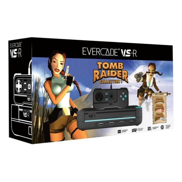 EVERCADE VS-R-konsol + Tomb Raider Black-spilpakke