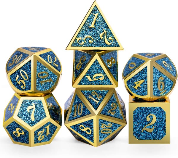 Frost Kingdom RPG terningsæt med 7 metalterninger