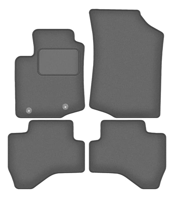 Velour grafit bilmåtter til: Peugeot 108 hatchback (2014-)