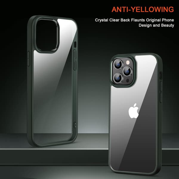 SKAL TILL APPLE IPHONE 14 PRO MAX SILIKONGRÖN RAM + HÄRDAT GLAS