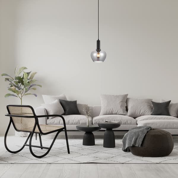 HÆNGELAMPE STABLA 1 E27 SORT ITALUX PND-30084-1-BK-SG