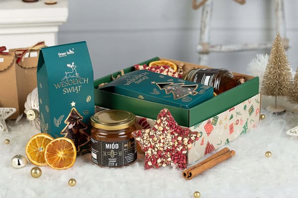 Julegave sæt til julemanden te honning chokolade stjerne boks