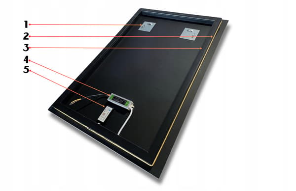 LED-belyst spegel 70x100 vattentät IP65 med touchswitch