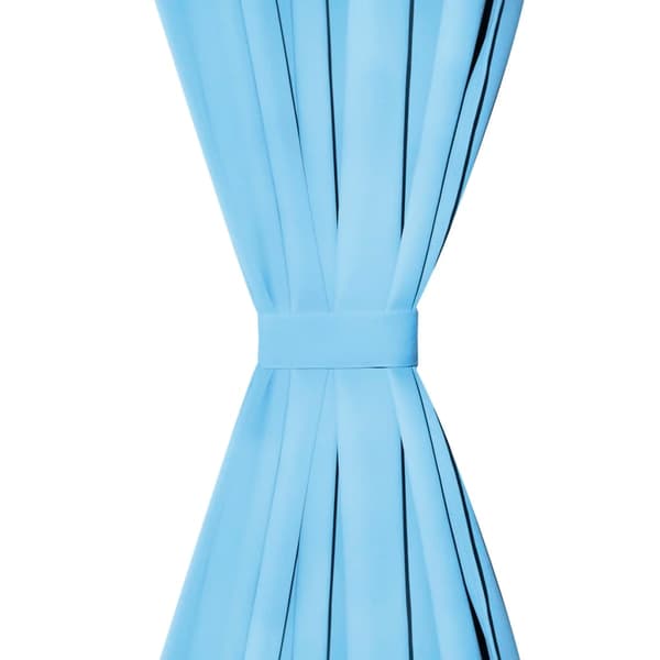 vidaXL Mikrosatingardiner, 2 st, med öglor, 140x175 cm, Turkos