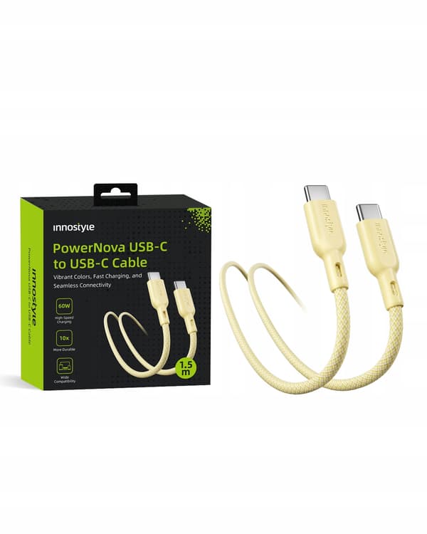 INNOSTYLE USB-C-KABEL SNABBLADDNING FÖR IPHONE SAMSUNG USB TYP C 60W 2M