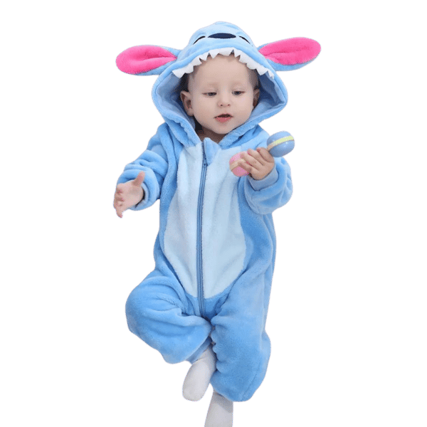 Disney Stitch Onesie Pyjamaskostym Spädbarn 100: 85-90 cm