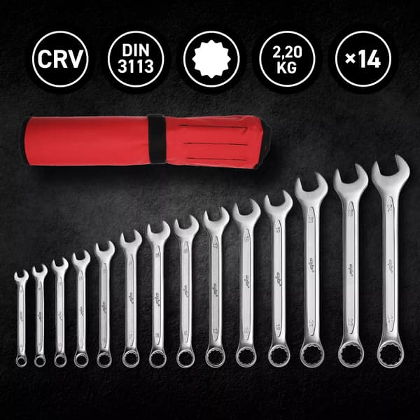 MJW Set med ringnycklar 8–24 mm