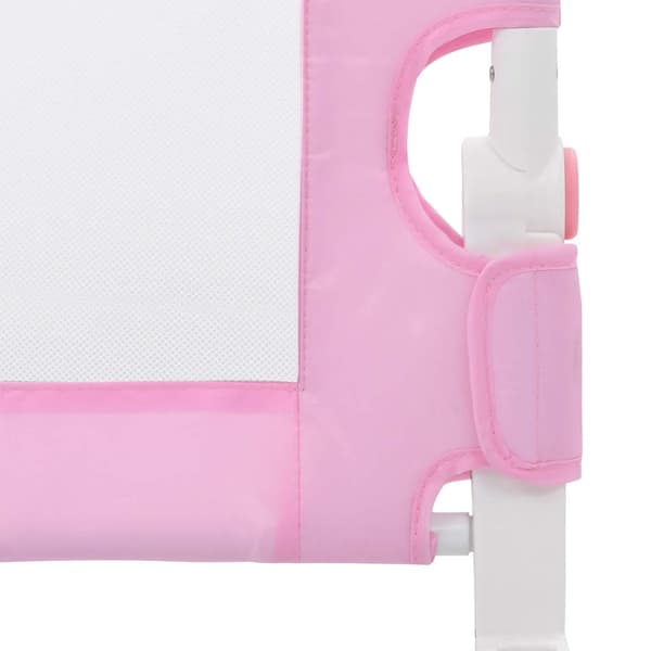 vidaXL Spjälsängsstång rosa 120x42 cm polyester
