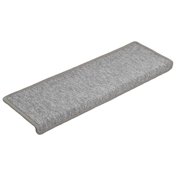 vidaXL Trappmattor 15 st 65x21x4 cm ljusgrå rektangulär kant