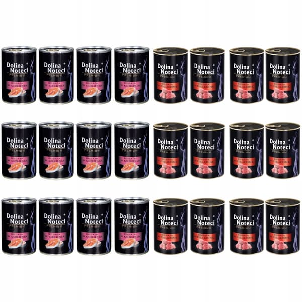 Dolina Noteci våtfoder för katter lax + kalv 24x400g