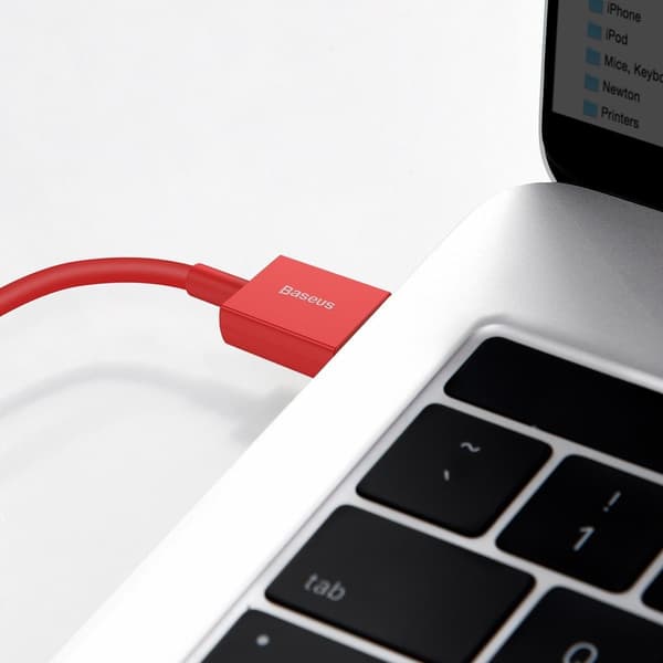 Baseus Superior Series USB-Lightning-kaapeli, 2.4A, 1m (punainen)
