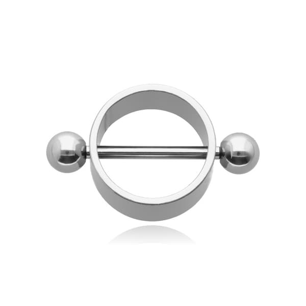 Dekorativ bröstvårtring - silver - S-018 1.6/16