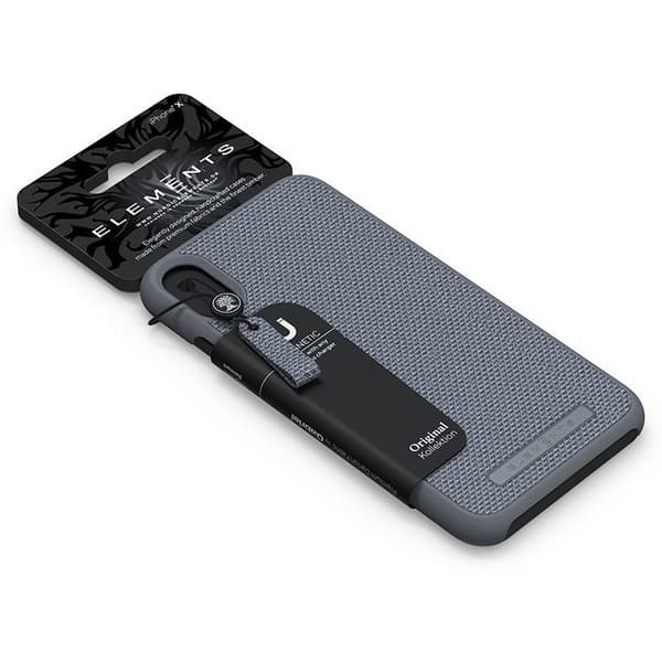 Nordic Elements Original Idun - iPhone Xs Max -kangaskotelo (keskiharmaa)