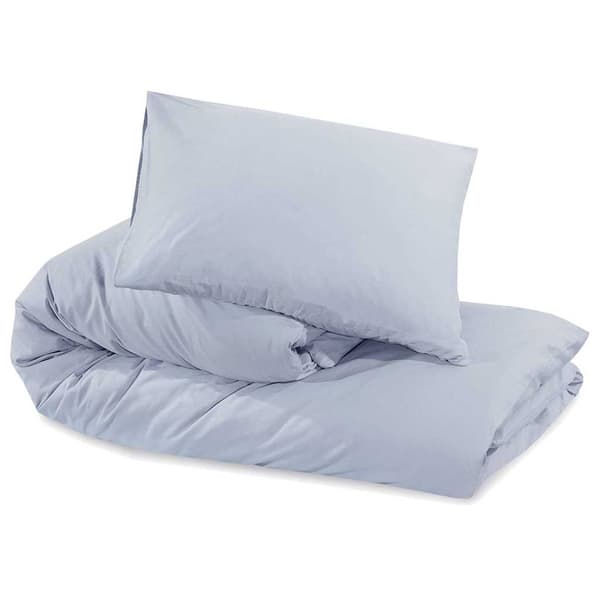 vidaXL sengesæt, grå, 200x220 cm, lys mikrofiber