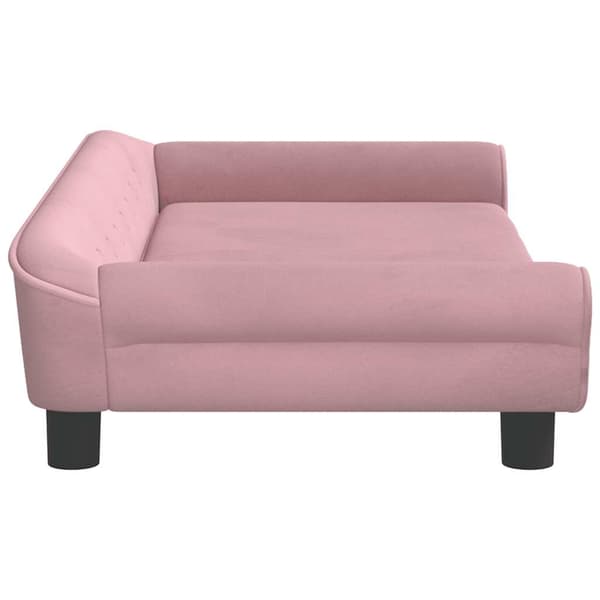 vidaXL Hundbädd, Rosa, 100x50x21 cm, Sammet