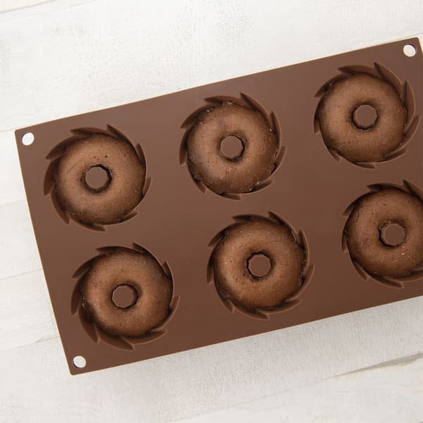 Silikone muffinsform brun SILLINIE 28x17x3 cm