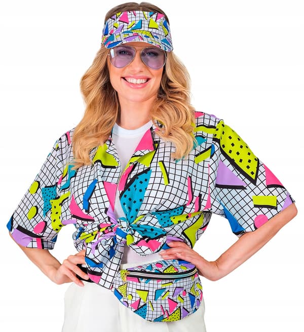 Disco Funky Hatt, Visir, Midjeväska, 80-90-talskarneval, Balset