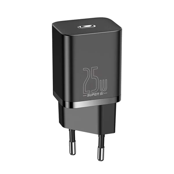 Baseus Super Si Pikalaturi 1C 25W (Musta)