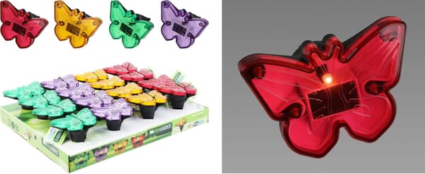 Solcelle LED havelampe Butterfly 8,5x9cm Dekorativ