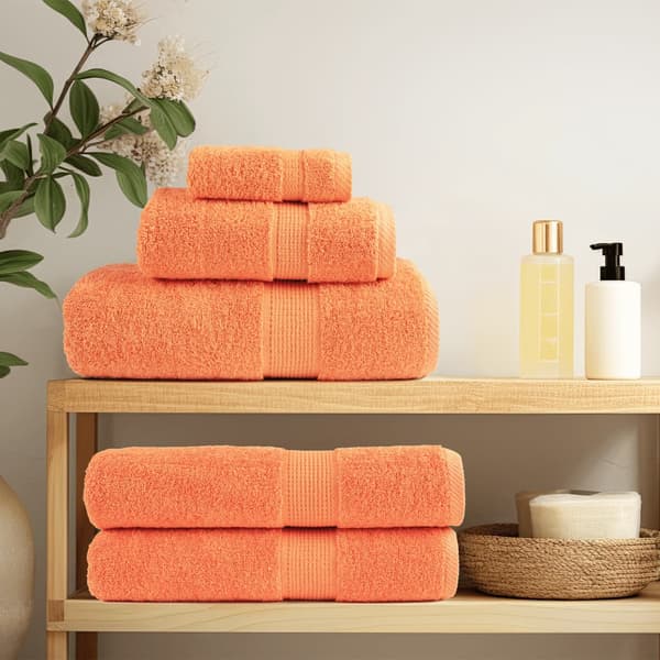 vidaXL Premiumhanddukar SOLUND 4-pack, Orange, 80x200 cm
