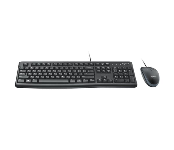 Logitech MK120 USB tastatur- og musesæt, sort, QWERTY