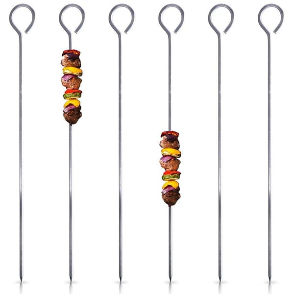 Stålskewers för shashlik 23,5 cm 6 st