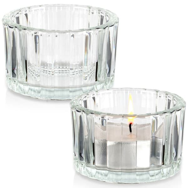 Glas tealight holder 5,7 cm 2 stk.