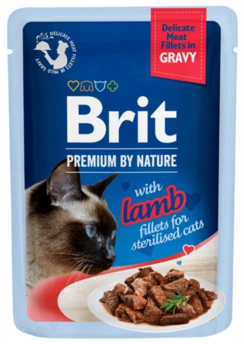 Brit Premium Cat | Kastikefileet | 85 g - Raidattua lammasta 85 g