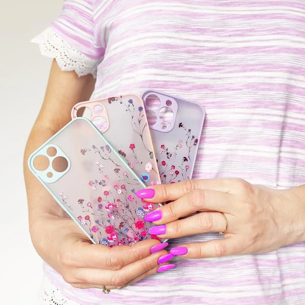 Design Cover iPhone 12 Pro Blomster Lysegrønt Cover