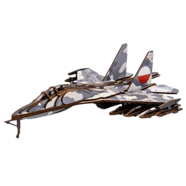 Militærfly træpuslespil 3D-model puslespilsæt 00654
