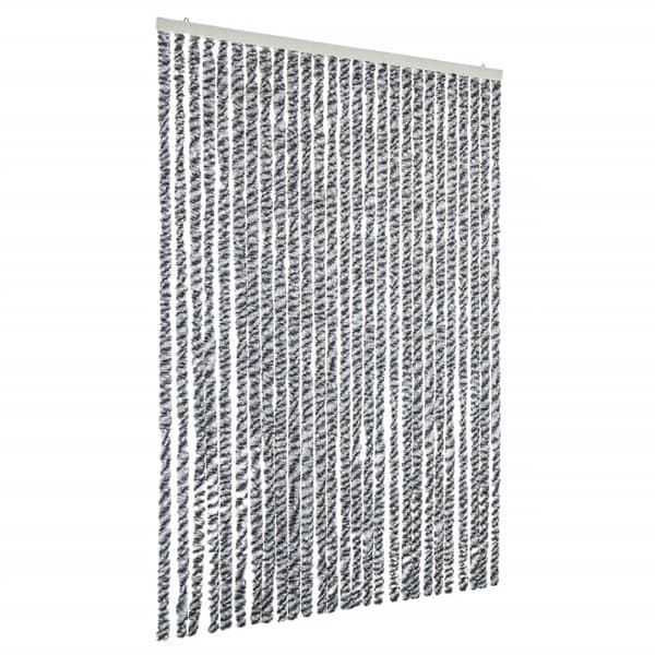 vidaXL insektnet, grå, sort og hvid, 118x220, chenille