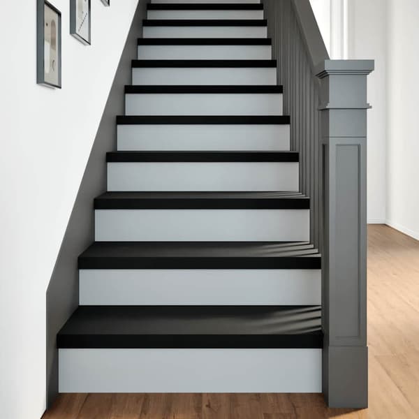 vidaXL Trappsteg, 4 st bruna 80x25x2 cm massiv ek