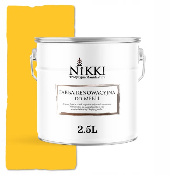 Färg för köksfrontar varngul RAL1023 satin 2,5L