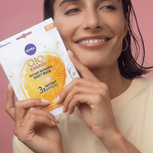 Nivea Q10plusC 10-minuuttinen arkinaamio, kangasmaski, 1 kpl