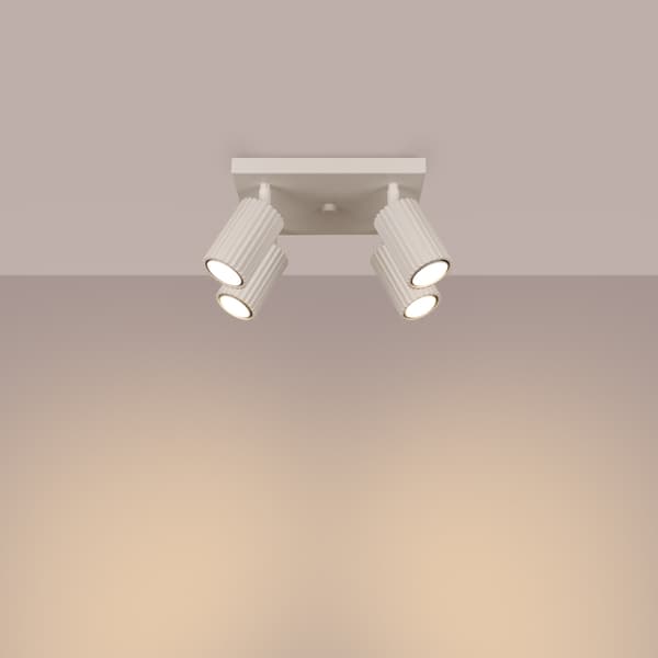 AMBER 4 GU10 SPOTLIGHT BEIGE ALU LUMILO 16.141.02