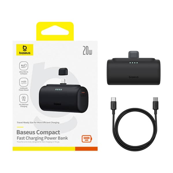 Varavirtalähde OS-Baseus Compact IP 5000mAh 20W (musta)